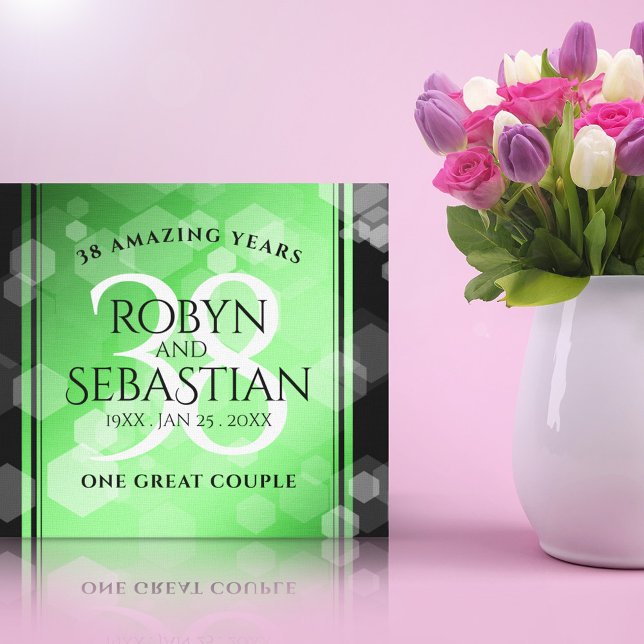 Elegant 38. Emerald Wedding Jubiläum Leinwanddruck (Von Creator hochgeladen)