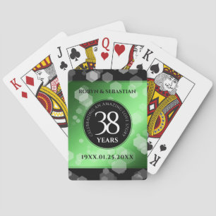 Elegant 38. Emerald Wedding Jubiläum Spielkarten