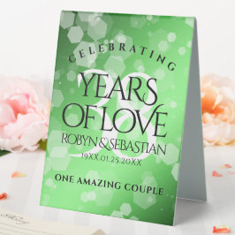 Elegant 38. Emerald Wedding Jubiläum Tischaufsteller
