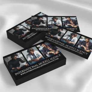 Elegant 3 Images Fotos Triptych Model Agency Visitenkarte