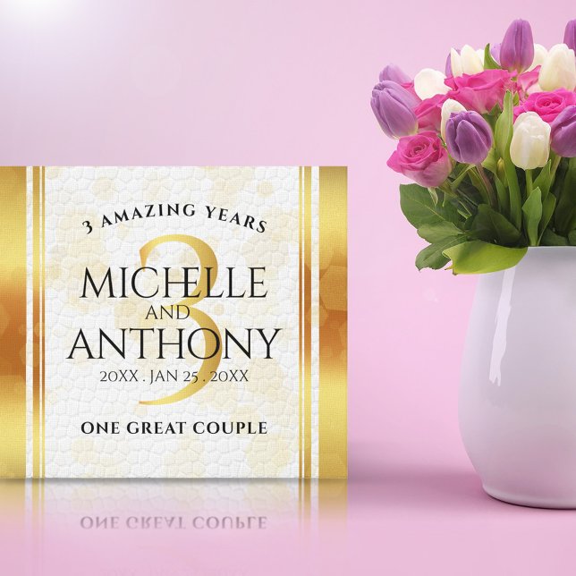 Elegant 3. Lederhochzeit Leinwanddruck (Elegant 3rd Leather Wedding Anniversary Canvas Wrap Cover Photo.)