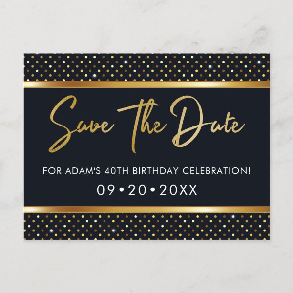 Geburtstag Save The Date Postkarten Zazzle.ch