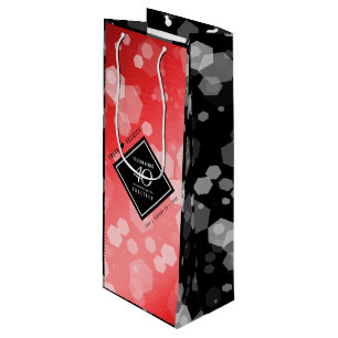 Elegant 40. Ruby Hochzeitstag Feier Geschenktüte Für Weinflaschen