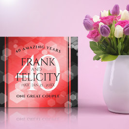 Elegant 40. Ruby Hochzeitstag Feier Leinwanddruck