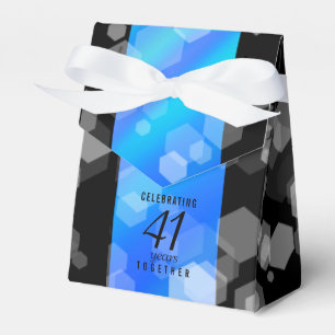 Elegant 41. Blue Topaz Hochzeitstag Geschenkschachtel