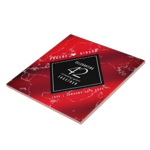 Elegant 42. Jasper Hochzeitstag Fliese