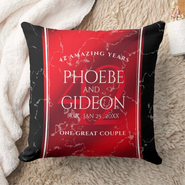 Elegant 42. Jasper Hochzeitstag Kissen (Decke)