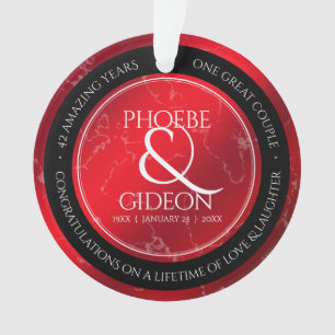 Élégant 42e anniversaire du Mariage Jasper