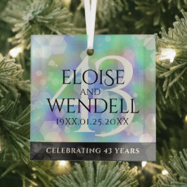 Elegant 43. Opal Hochzeitstag Ornament Aus Glas
