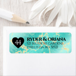 Elegant 44. Hochzeitstag in Türkis