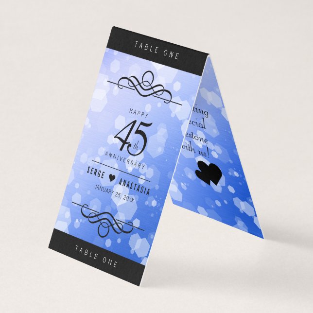 Elegant 45. Sapphire Hochzeit Jahrestag (Vorderseite)
