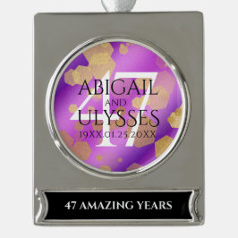 Elegant 47. Geburtstag von Amethyst Banner-Ornament Gold