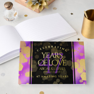 Elegant 47. Geburtstag von Amethyst Gästebuch