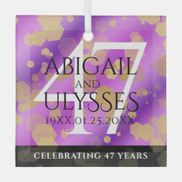 Elegant 47. Geburtstag von Amethyst Ornament Aus Glas