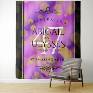 Elegant 47. Geburtstag von Amethyst Wandteppich