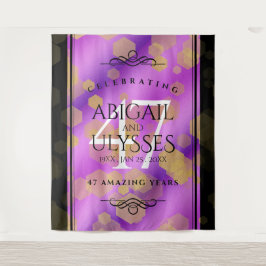 Elegant 47. Geburtstag von Amethyst Wandteppich
