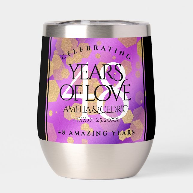 Elegant 48. Geburtstag von Amethyst (Rückseite)