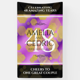 Elegant 48. Geburtstag von Amethyst Banner