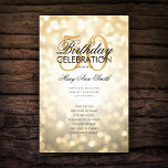 Elegant 50. Geburtstag Programm Lights Gold mit Me Flyer<br><div class="desc">Elegantes "Birthday Party Program" Design mit Glitzern & Lights in Gold mit individuellem Text.</div>