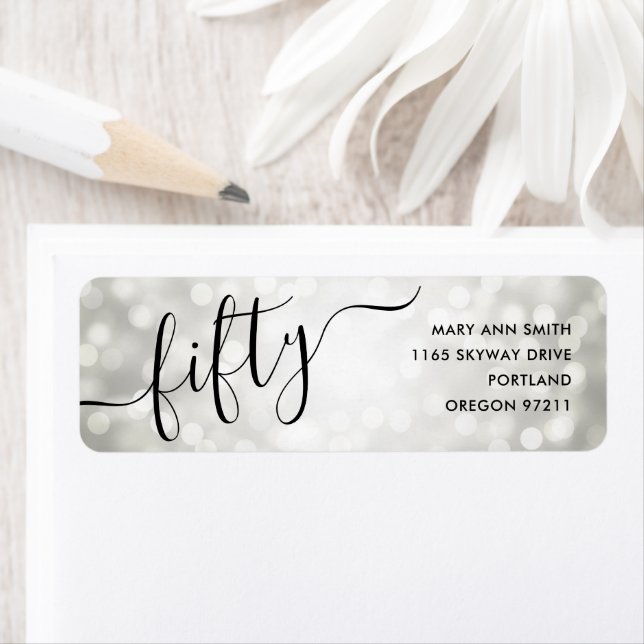 Elegant 50. Geburtstag Silberleuchten (Insitu)