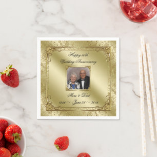 Elegant 50. Hochzeitspapier Napkin Serviette