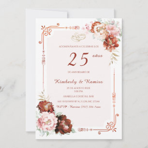 Elegant 50. Hochzeitstag Einladung