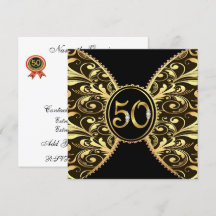 Elegant 50 Jubiläum oder Einladung zum Geburtstag