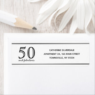 Elegant 50 und fabelhafte Typografie-Rücksendeadre