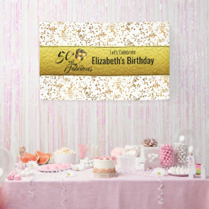 Elegant 50 und prächtig Gold Foil Confetti Banner