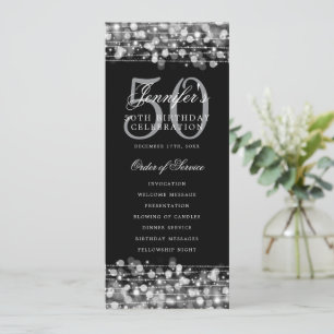 Élégant 50e Anniversaire Programme Argent avec Mer