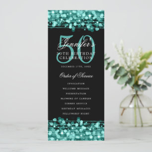 Élégant 50e Anniversaire Programme de fête Menu Tu