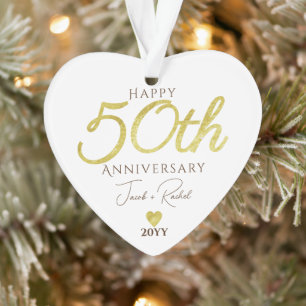 Élégant 50ème anniversaire Gold Foil mariage perso