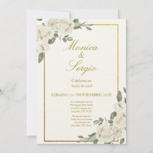 Élégant 50ème Faire-part de mariage en espagnol