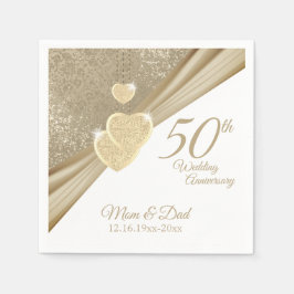 Elegant 50th Anniversary Serviette