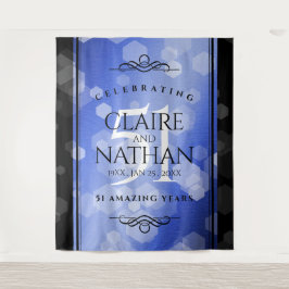 Elegant 51. Saphire Hochzeitstag Wandteppich