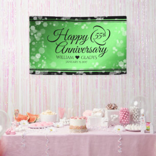 Elegant 55. Emerald Wedding Jubiläum Banner