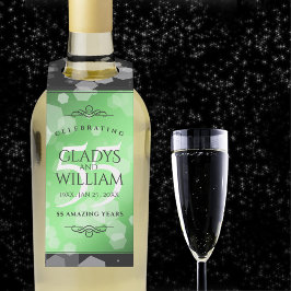 Elegant 55. Emerald Wedding Jubiläum Flaschenanhänger