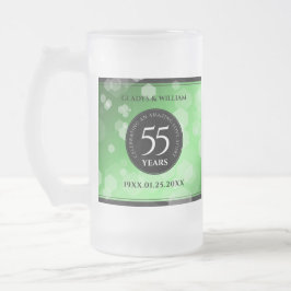 Elegant 55. Emerald Wedding Jubiläum Mattglas Bierglas