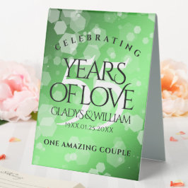 Elegant 55. Emerald Wedding Jubiläum Tischaufsteller
