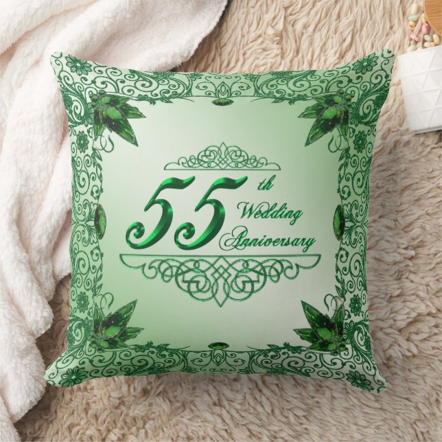 Elegant 55. Hochzeitsszenario Kissen (Decke)