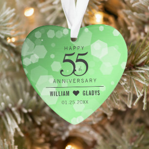 Élégant 55e anniversaire de Mariage d'émeraude