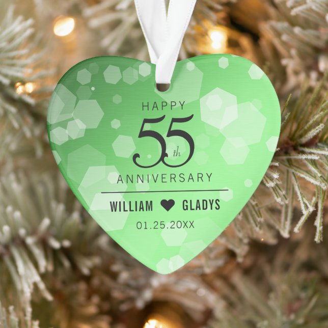Élégant 55e anniversaire de Mariage d'émeraude (Arbre)
