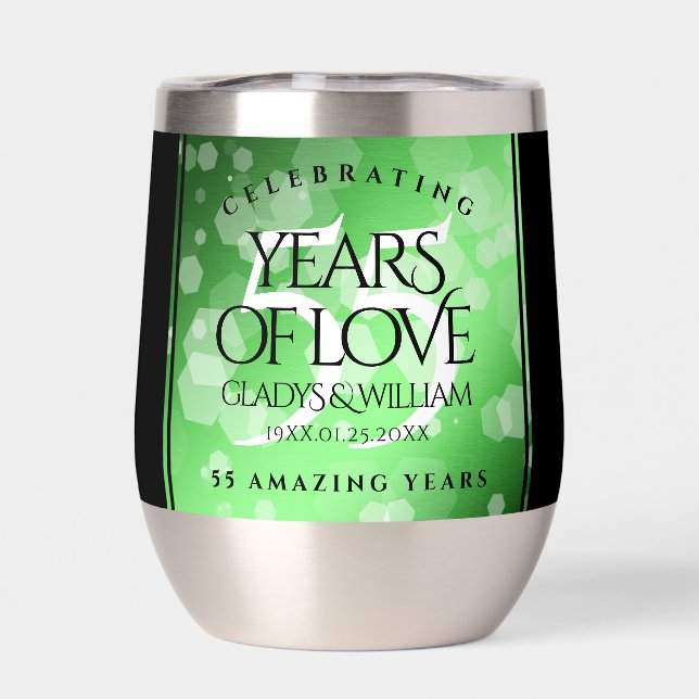 Élégant 55e anniversaire de Mariage d'émeraude (Arrière)