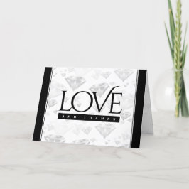 Elegant 60. 75. Diamond Wedding Jubiläum Dankeskarte