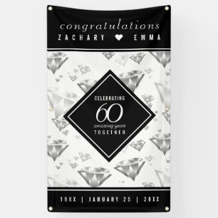 Elegant 60. Diamond Wedding Jubiläum Banner