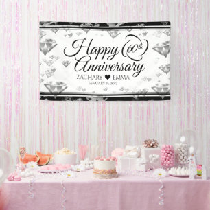 Elegant 60. Diamond Wedding Jubiläum Banner