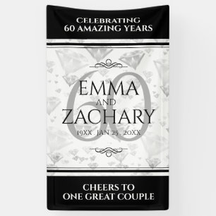 Elegant 60. Diamond Wedding Jubiläum Banner