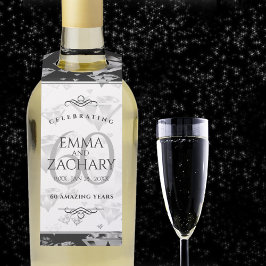 Elegant 60. Diamond Wedding Jubiläum Flaschenanhänger