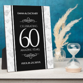 Elegant 60. Diamond Wedding Jubiläum Fotoplatte