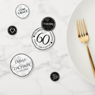 Elegant 60. Diamond Wedding Jubiläum Konfetti